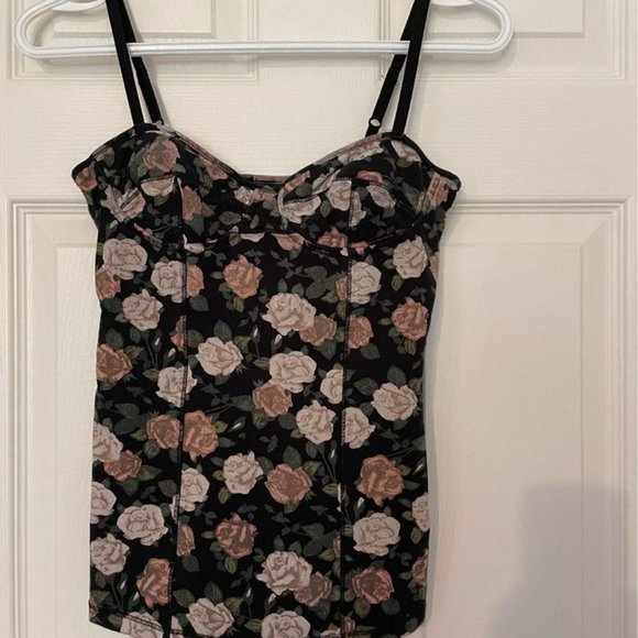 Aritzia Talula Floral Bustier Cami Top camisole tank top - Picture 1 of 2
